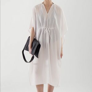 Cos DRAWSTRING KAFTAN in dusty light gray